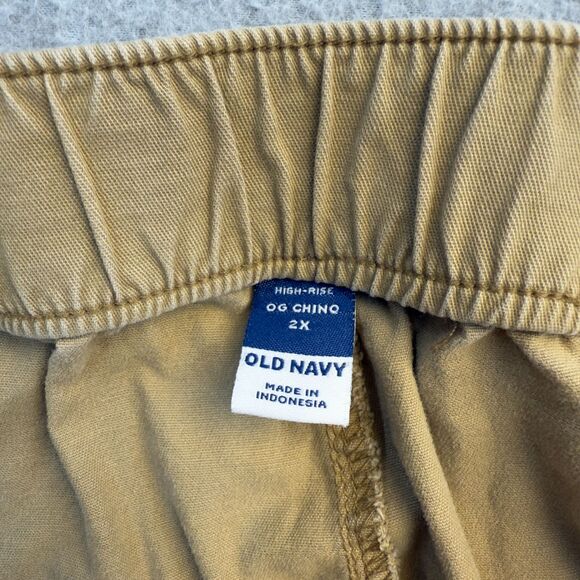 Old Navy Pants Women's 2X Beige OG Chino Comfort Waist Academia Crop Read - Picture 6 of 11
